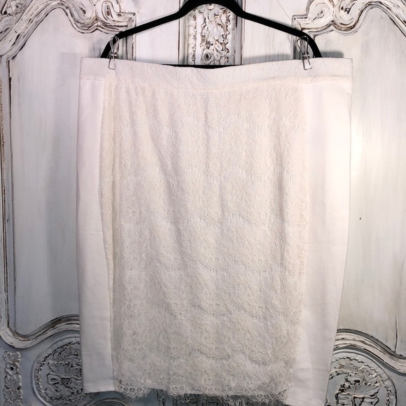 Standards & Practices Career Lace and Knit Skirt - Picture 1 of 10